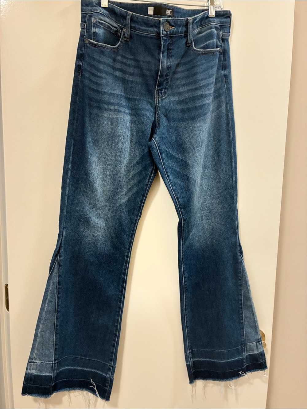 Kut from the Kloth Women's Blue Denim Wide Leg Jeans